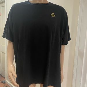 Mens Black FreeMason T-shirt 3XL